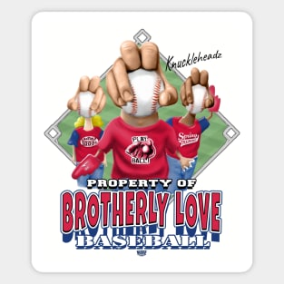 Knucklehead for Brotherly Love Baseball Magnet